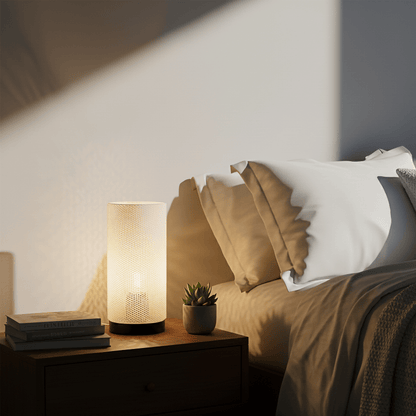 Cylindrical Mesh Table Lamp